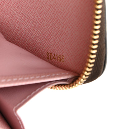 Louis Vuitton Damier Ebene Zippy Wallet Rose Ballerine 7 of 8