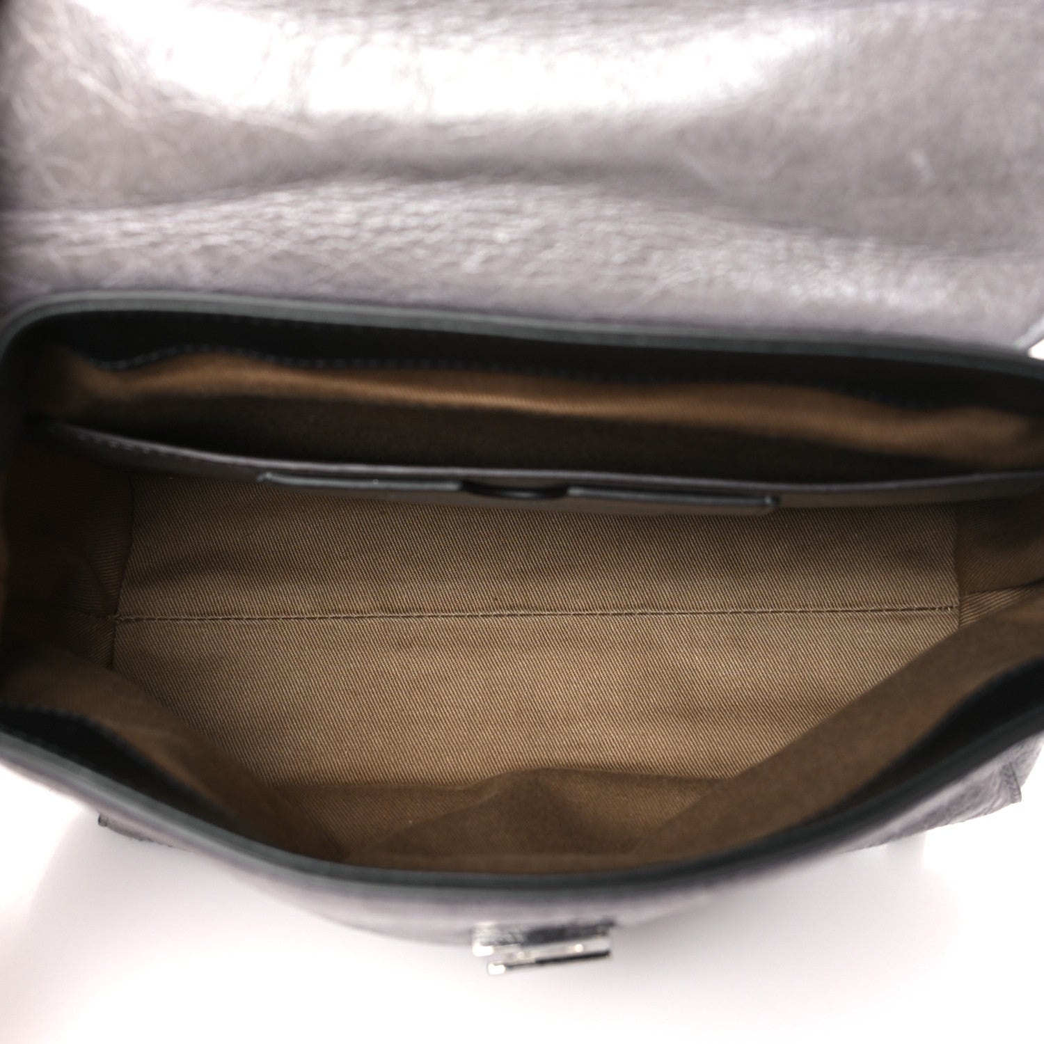 Givenchy Creased Patent Calfskin Flap Pearl Grey 5 of 8