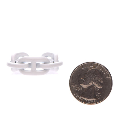 Hermes Lacquer Regate Scarf Ring Blanc White 2 of 5
