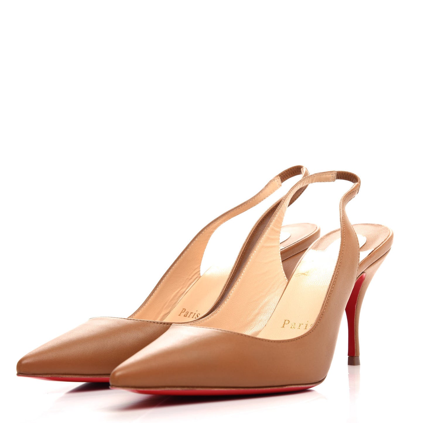 Nappa Clare Sling 80 Pumps 35 Cafe Creme