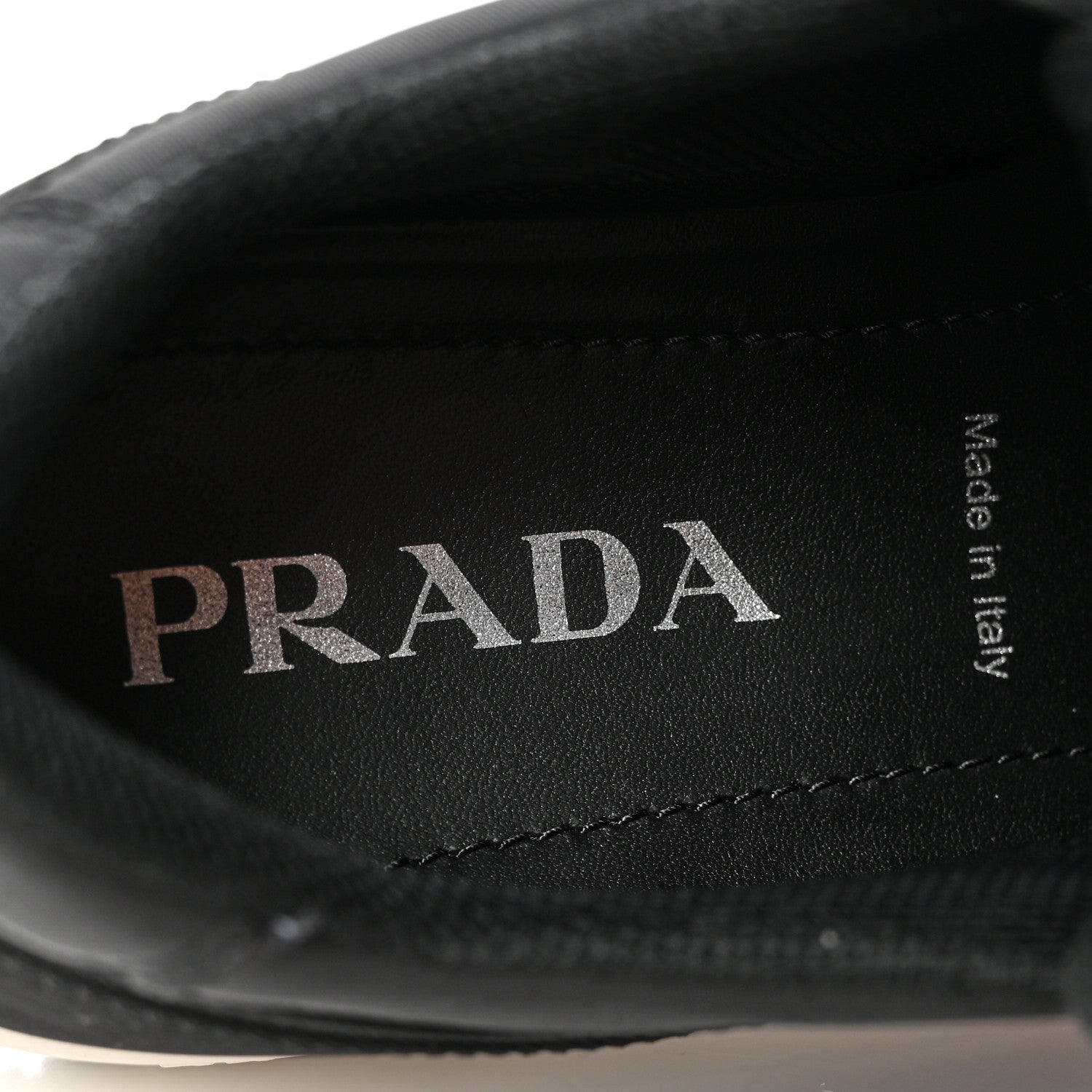 Prada Re-Nylon Triangle Logo Quilted Sneakers 38.5 Black 8 of 14