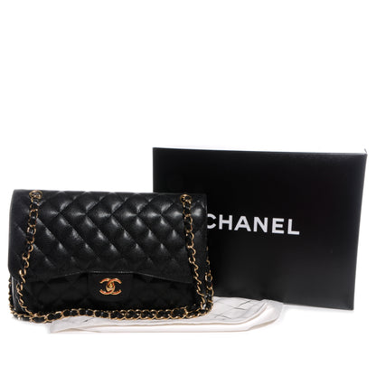 Chanel Caviar Quilted Jumbo Double Flap Black 5 of 9