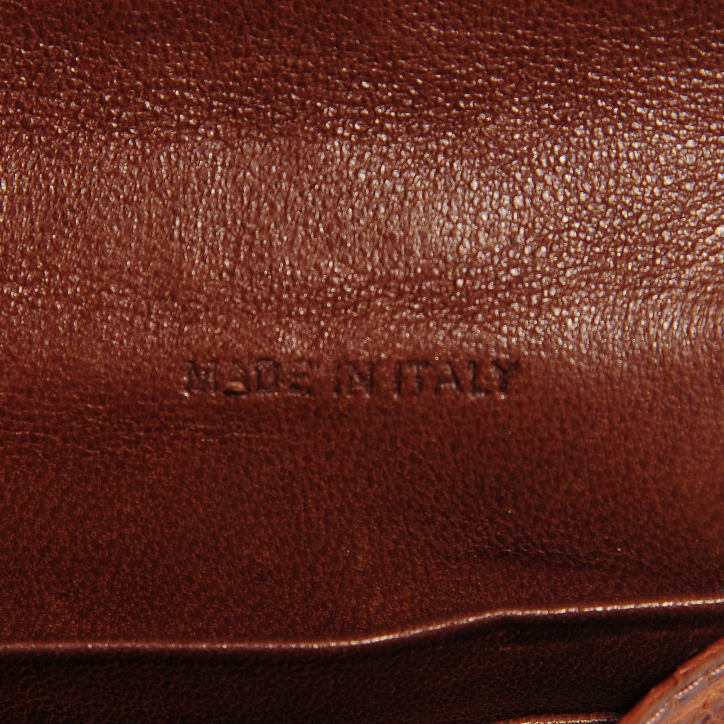 Alligator Compact Wallet Cognac