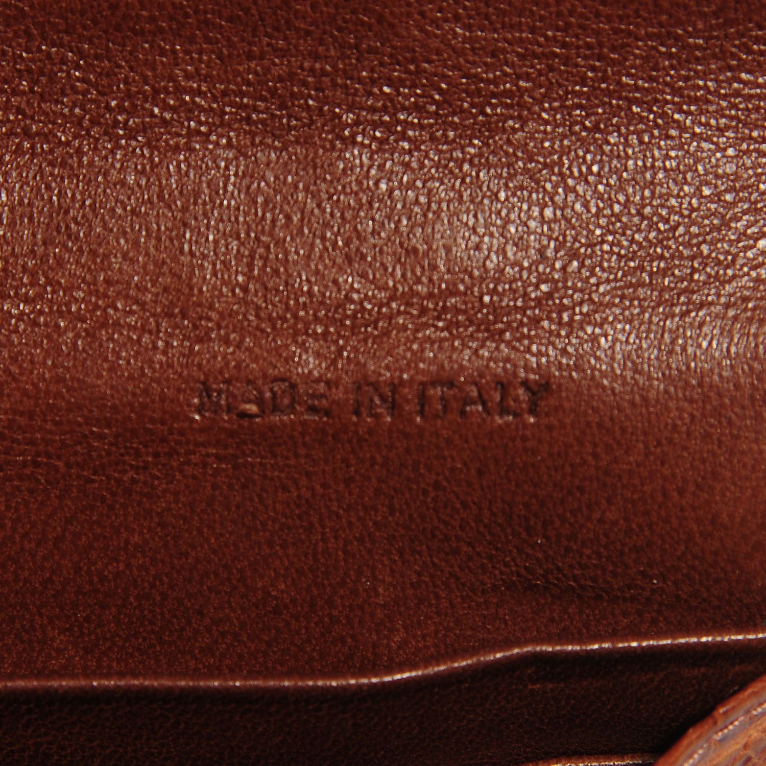 Burberry Alligator Compact Wallet Cognac 7 of 8