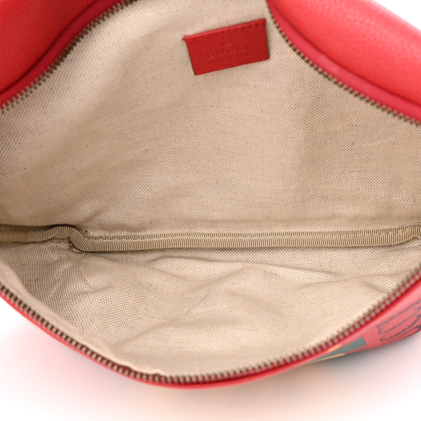 Grained Calfskin Logo Belt Bag Hibiscus Red