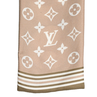 Louis Vuitton Silk Monogram Marbles Classic Bandeau Kaki Beige White 3 of 6