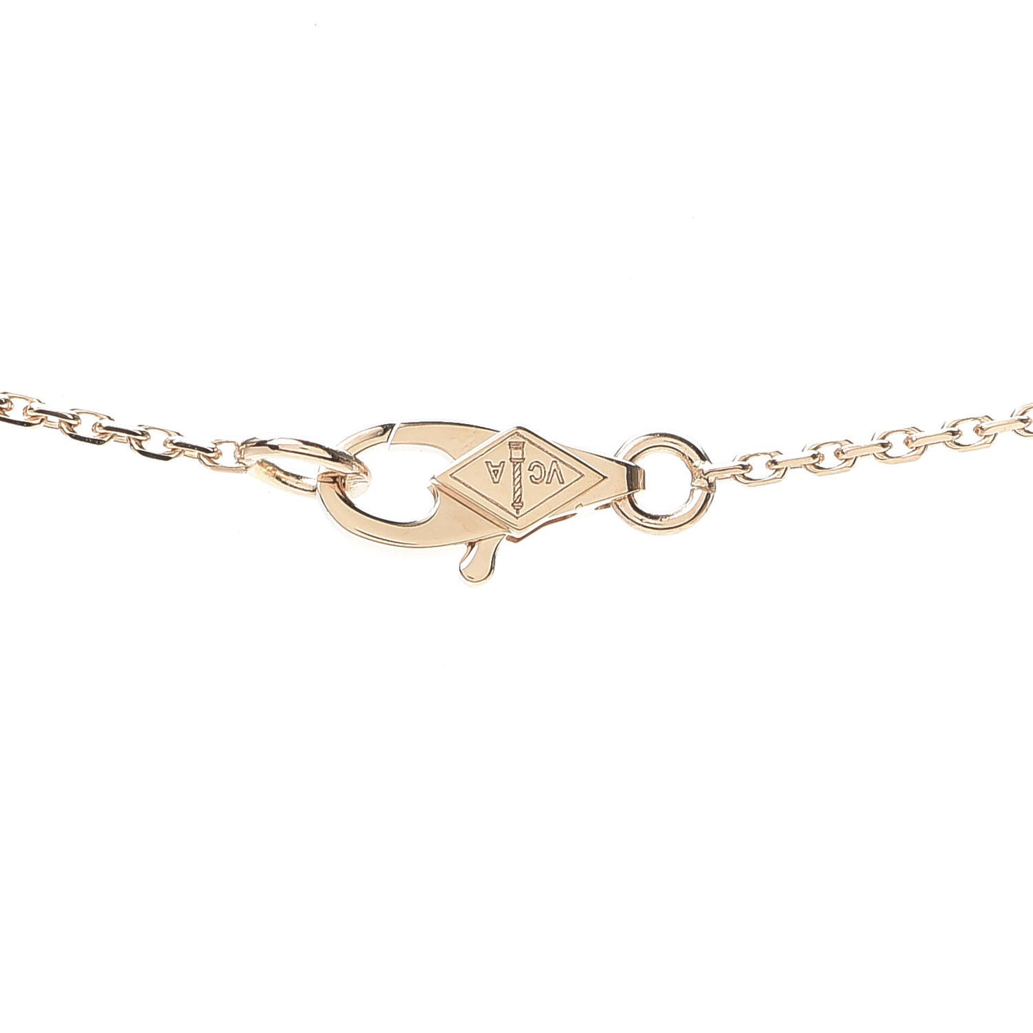 18K Rose Gold Carnelian Sweet Alhambra Pendant Necklace