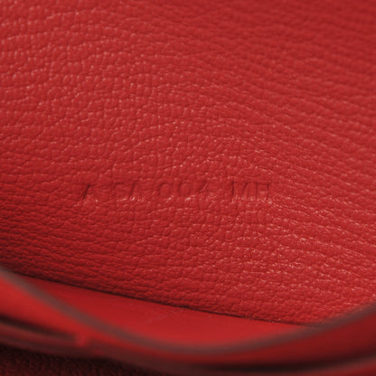 Hermes Ostrich Kelly Longue Wallet Bougainvillea 18 of 23
