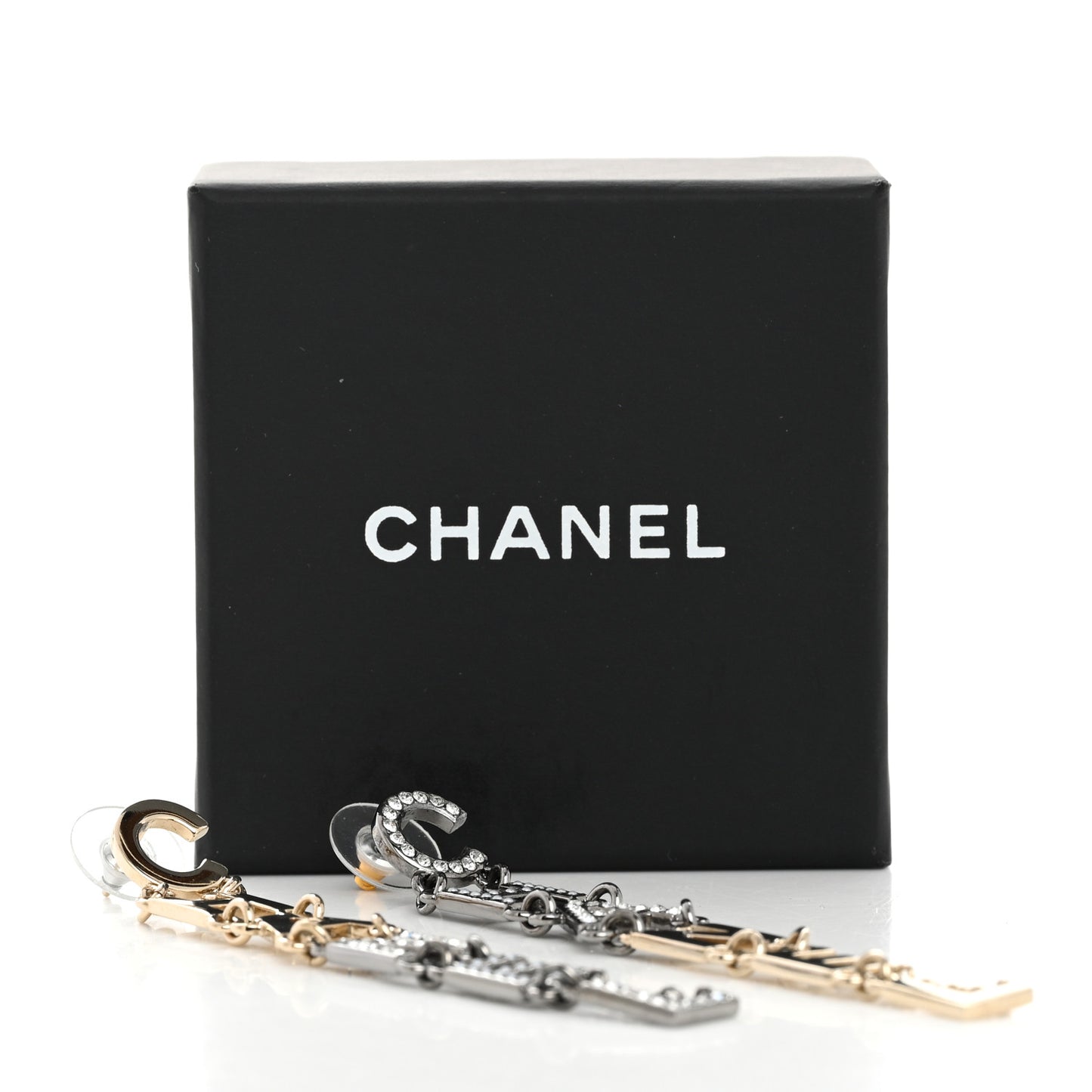 Crystal Pearl Chanel Bright Young Things Earrings Gold Ruthenium