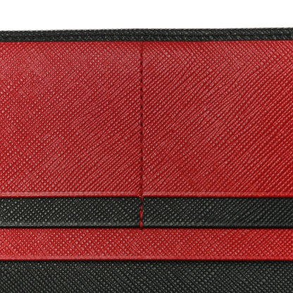 Prada Saffiano Metal Continental Flap Wallet Black Fuoco 11 of 11