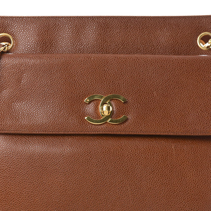 Chanel Caviar Flap Shoulder Bag Brown 11 of 11