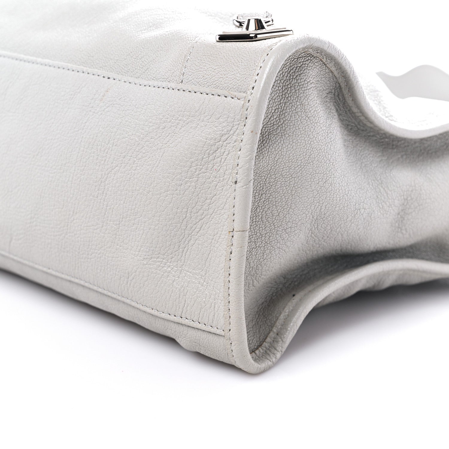 Balenciaga Chevre Silver Metallic Edge Hardware City Gris Glace 9 of 12