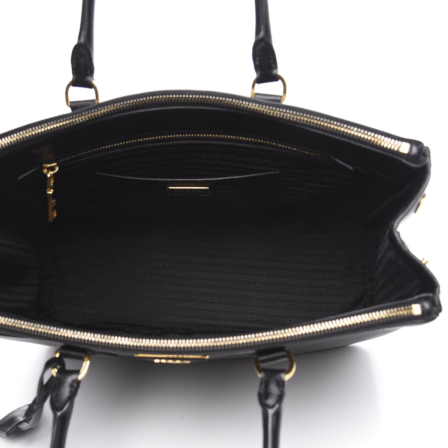 Prada Saffiano Large Galleria Double Zip Tote Black 5 of 15