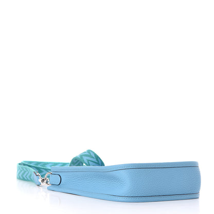 Hermes Taurillon Clemence Amazone Evelyne TPM Bleu Du Nord Vert Verone 4 of 11