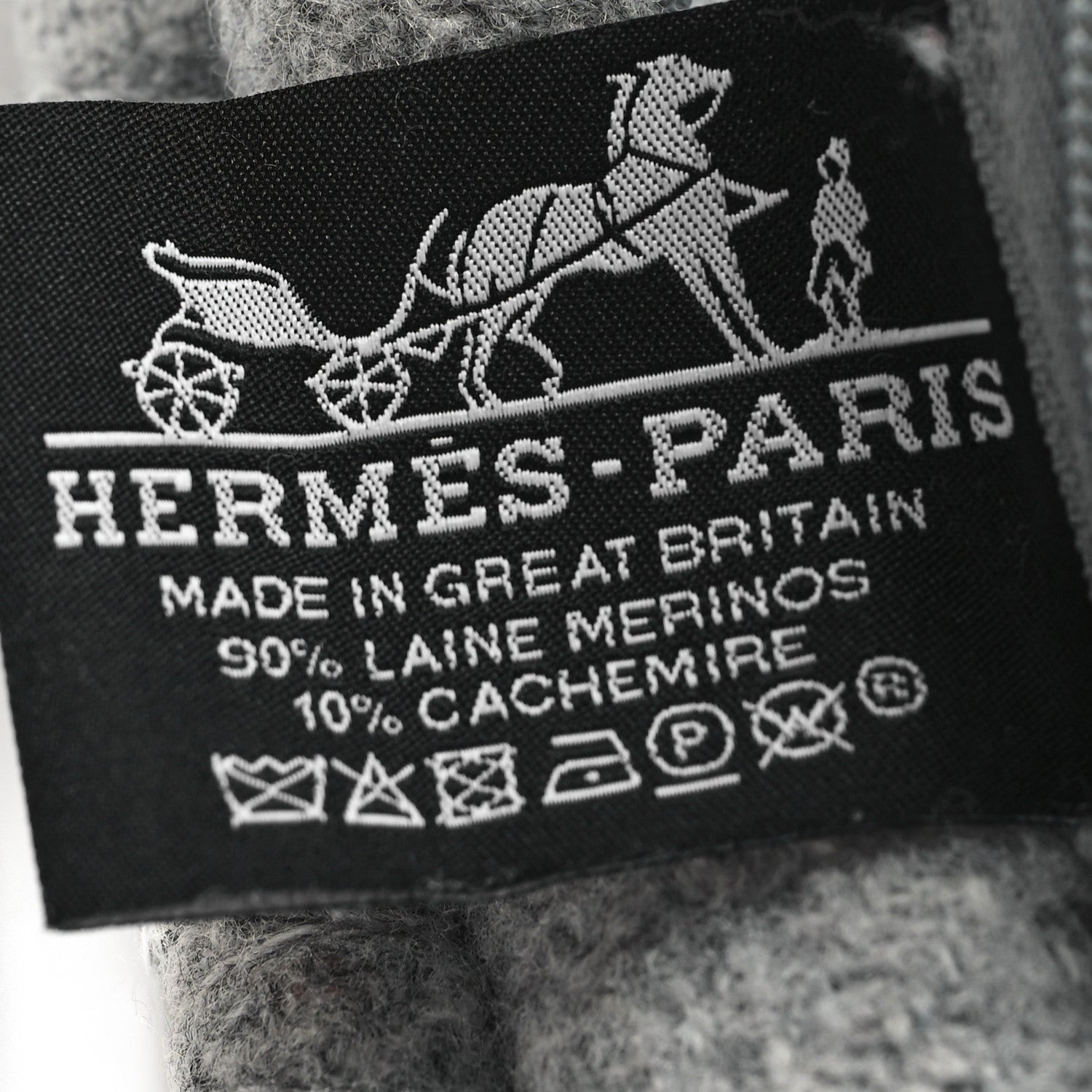 Hermes Wool Cashmere Avalon III Pillow PM Ecru Gris Clair 3 of 3