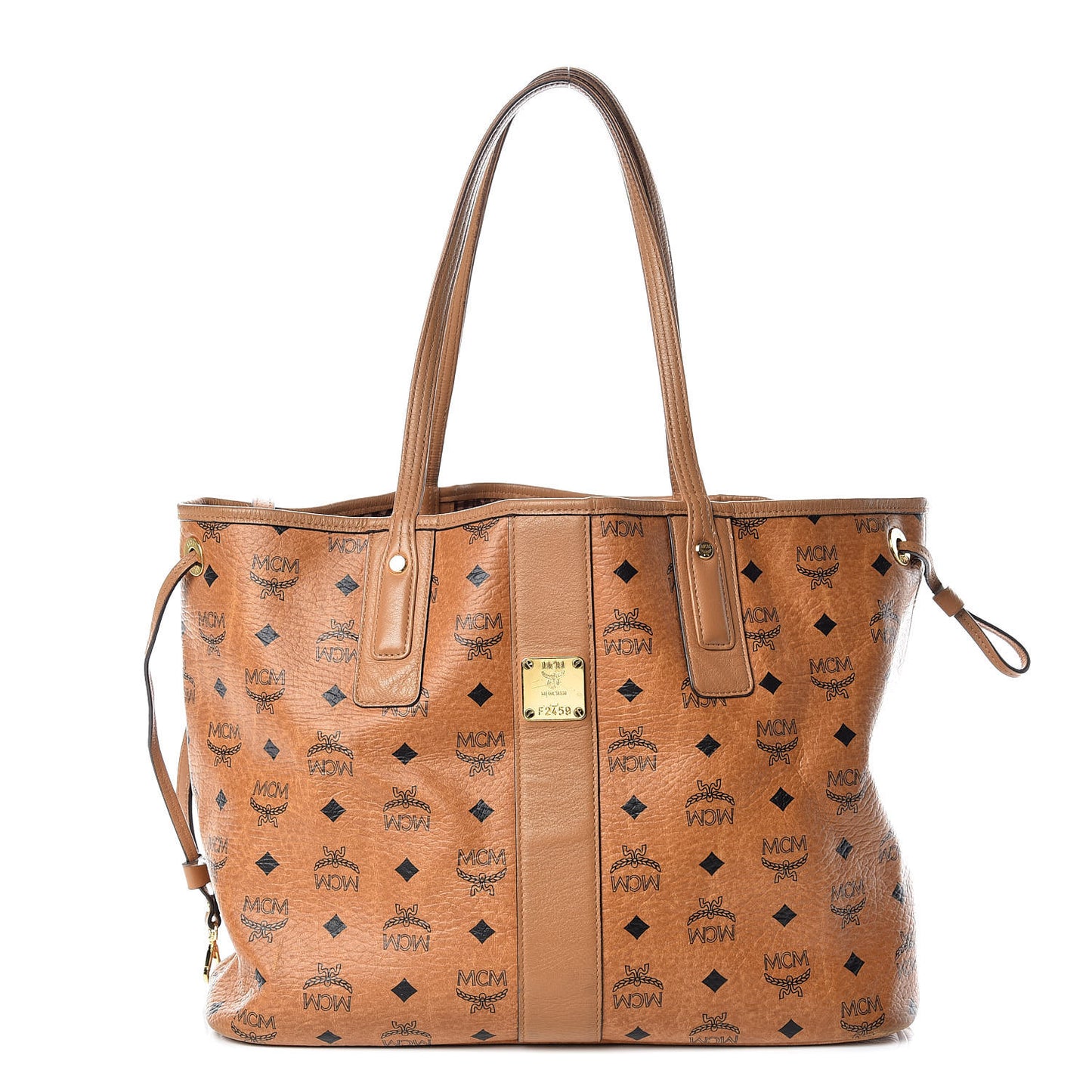 Visetos Medium Liz Reversible Shopper Tote Cognac