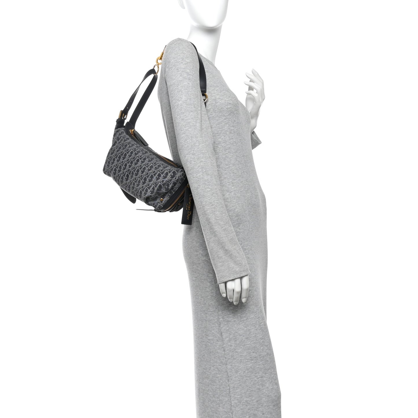 Oblique Denim Small D-Journey Bag Grey