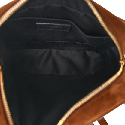 Saint Laurent Suede Studded Woven Monogram Lou Camera Bag Cinnamon 5 of 10