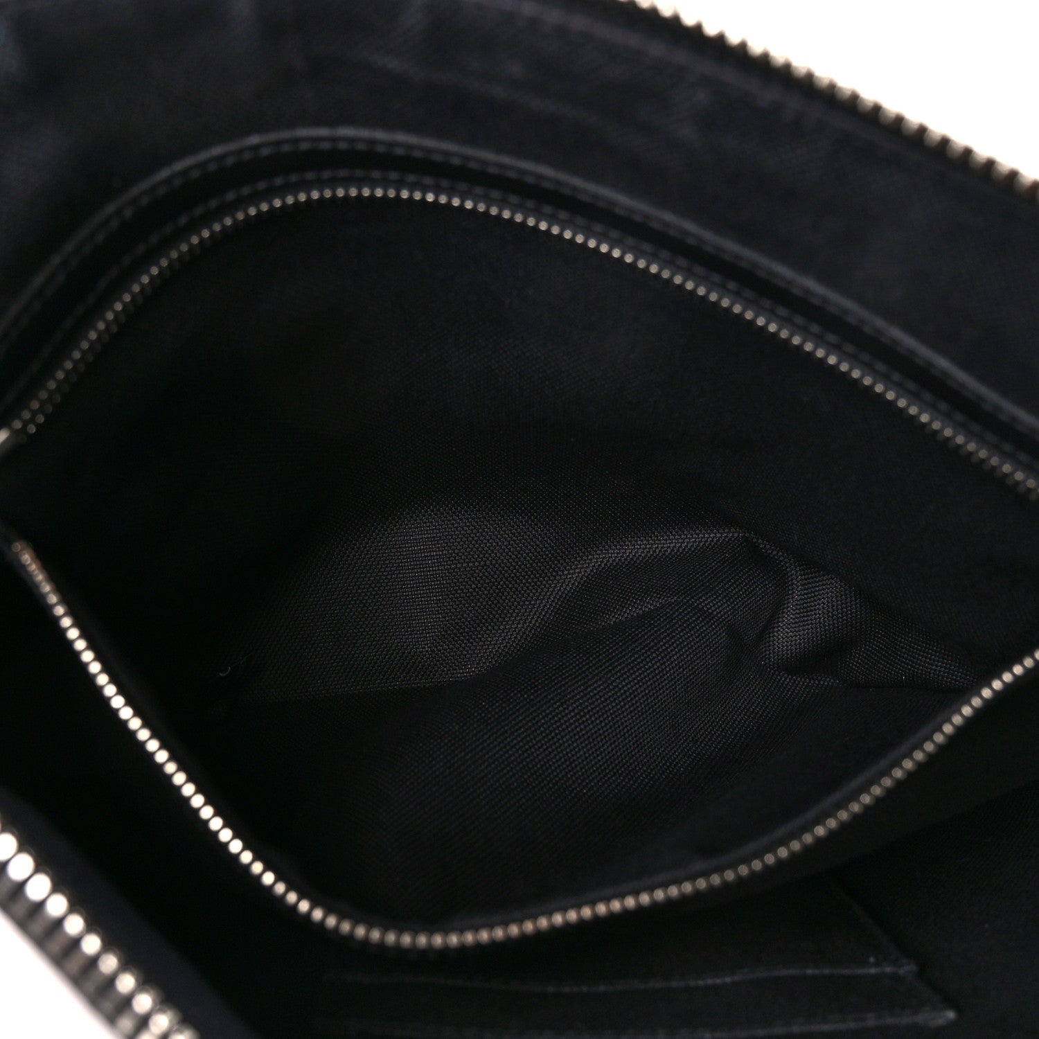 Gucci GG Supreme Monogram Calfskin Web Flat Wristlet Black Grey 6 of 12