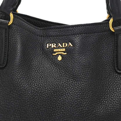 Prada Vitello Daino Tote Black 8 of 11