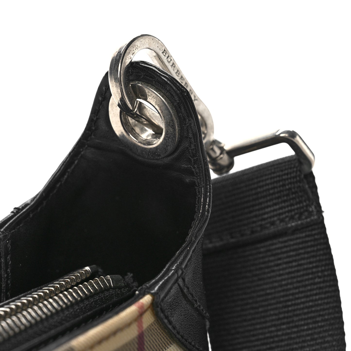 House Check Shoulder Bag Black