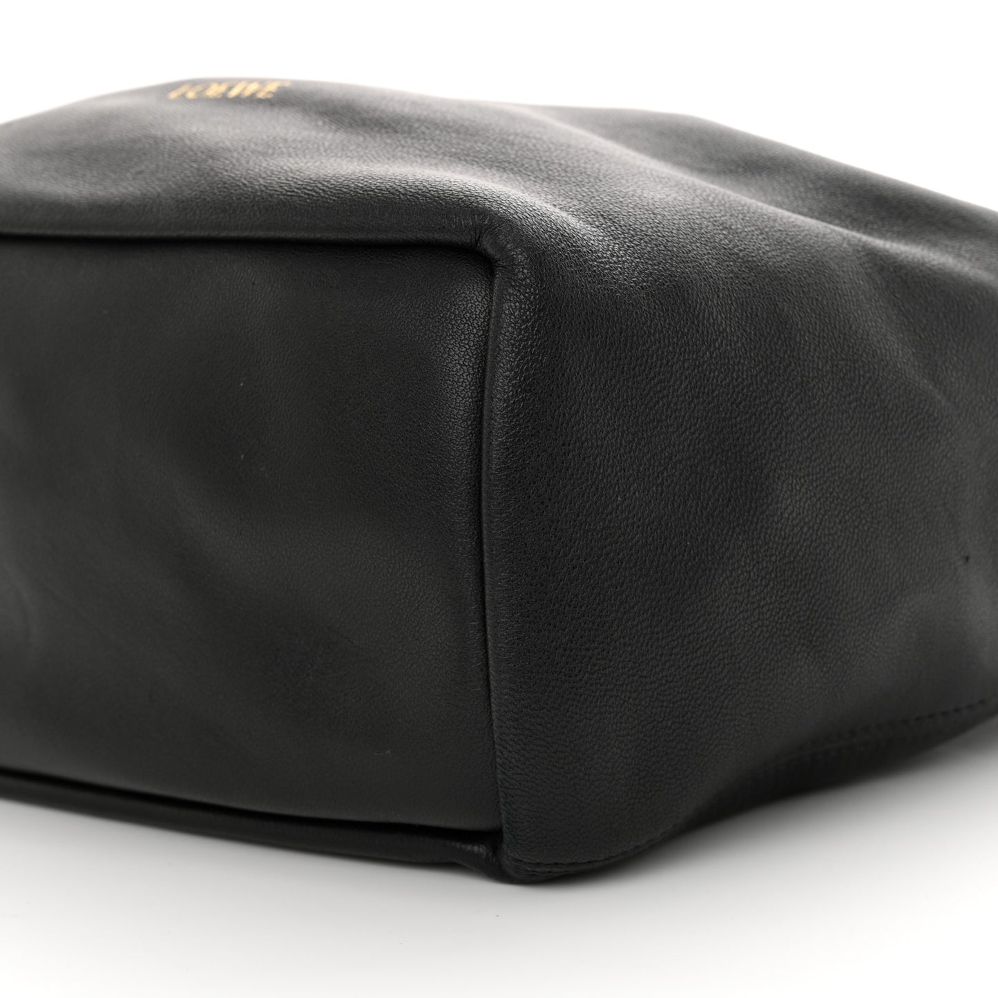 Buttery Nappa Lambskin Small Squeeze Bag Black