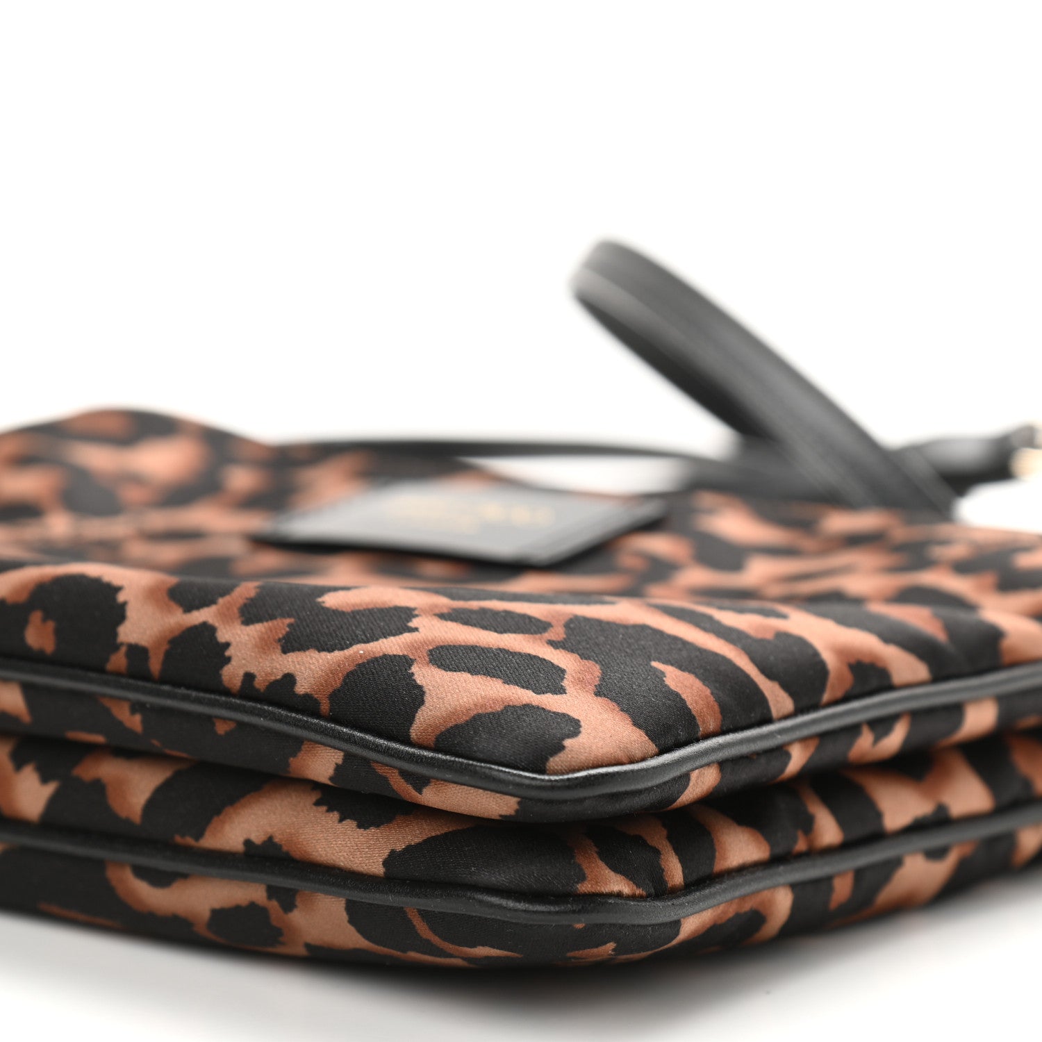 Jimmy Choo Nylon Leopard Print Candice Crossbody Black 12 of 13