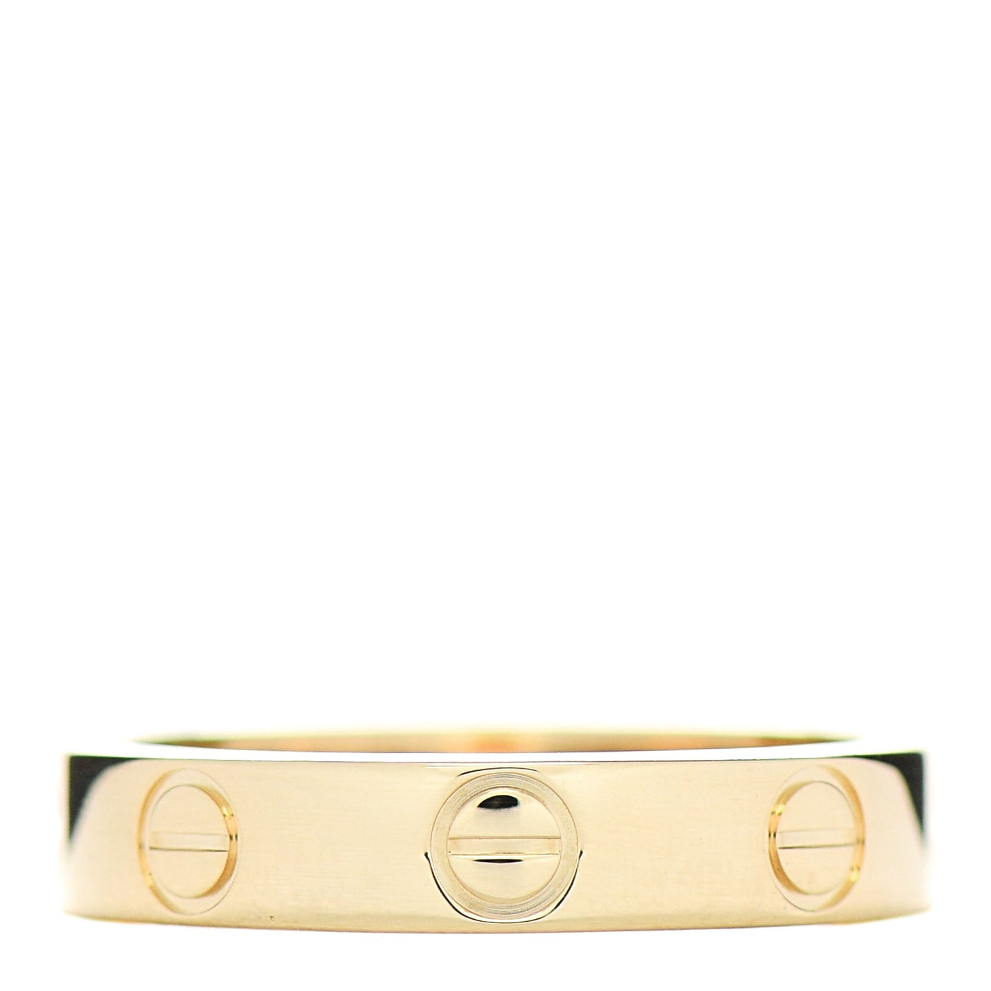 18K Yellow Gold 3.5mm LOVE Wedding Band Ring 48 4.5