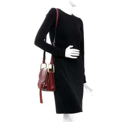 Chloe Calfskin Braided Small Hudson Shoulder Bag Sienna Red 2 of 8