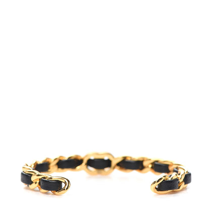 Chanel Lambskin More Is More Cuff Bracelet Black Gold 3 of 5