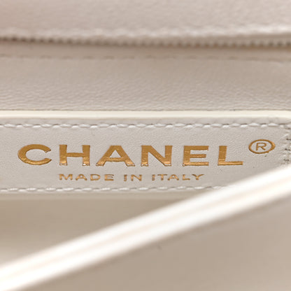 Chanel Caviar Quilted Extra Mini Coco Handle Flap White 6 of 12