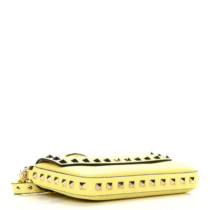 Valentino Garavani Grainy Calfskin Rockstud Crossbody Pouch Lime Sorbet 4 of 9