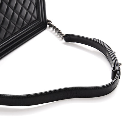 Chanel Lambskin Quilted New Medium Boy Flap Black 10 of 11