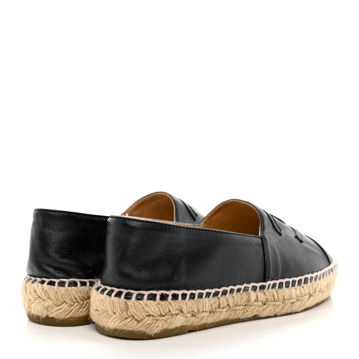 Chanel Lambskin CC Espadrilles 35 Black 4 of 10