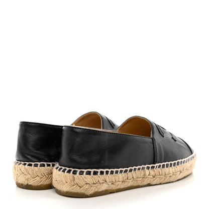 Chanel Lambskin CC Espadrilles 35 Black 4 of 10