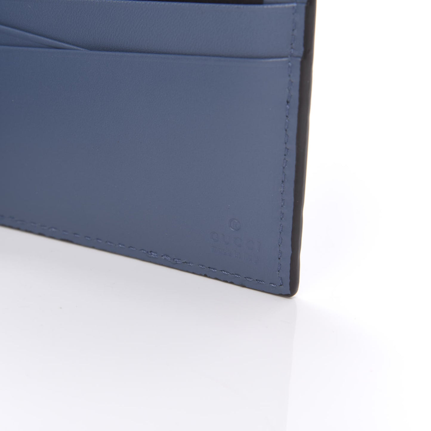 Guccissima Bi-Fold Wallet Blue