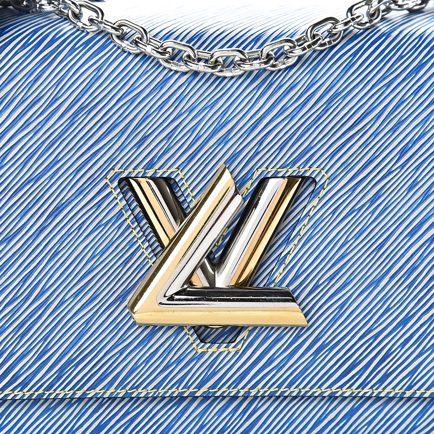 Louis Vuitton Epi Twist Shoulder Bag MM Denim Light 7 of 9