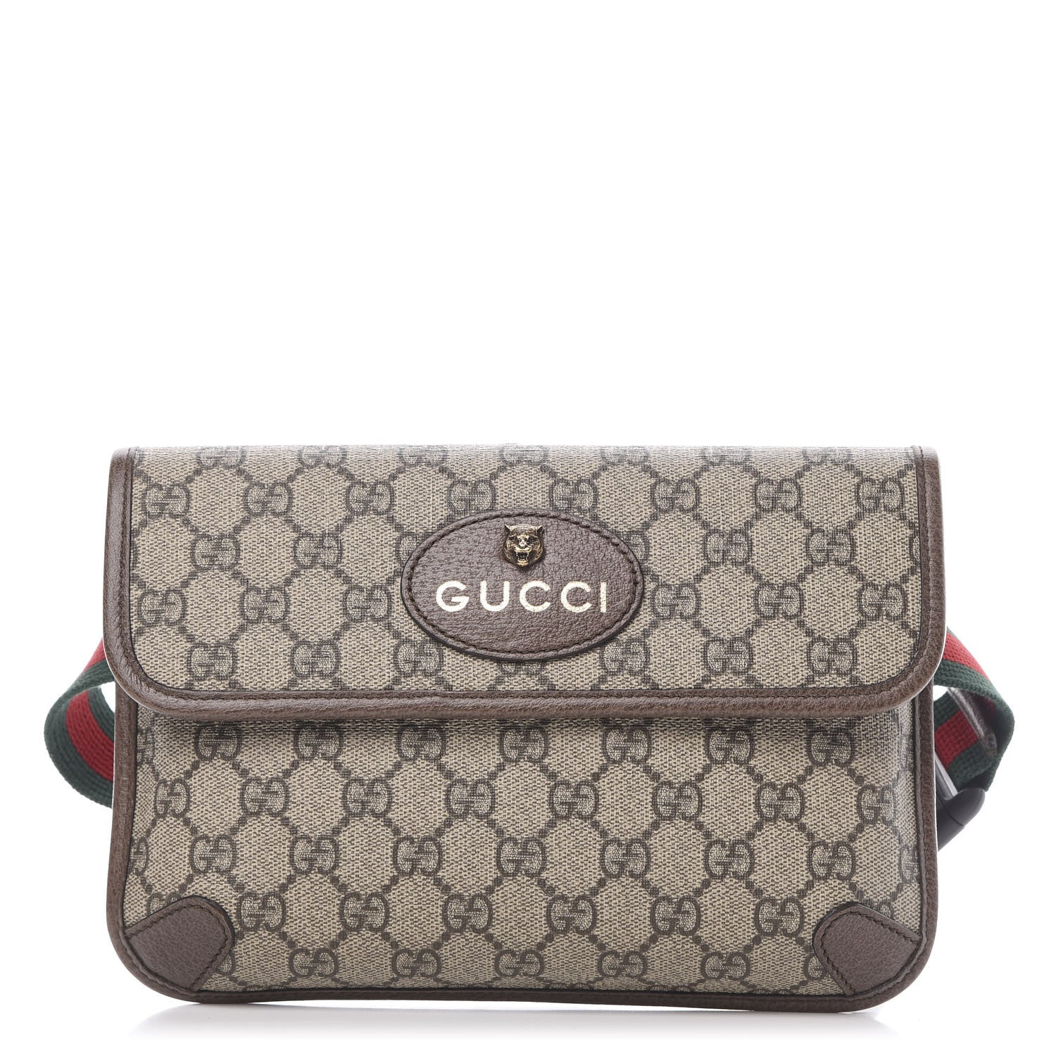 Gucci GG Supreme Monogram Neo Vintage Web Belt Bag Brown 1 of 10