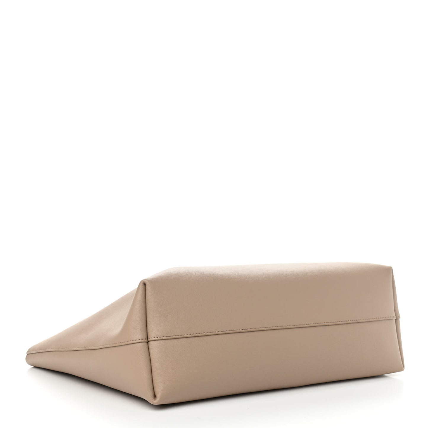 Calfskin Large Shopping Tote Dark Beige