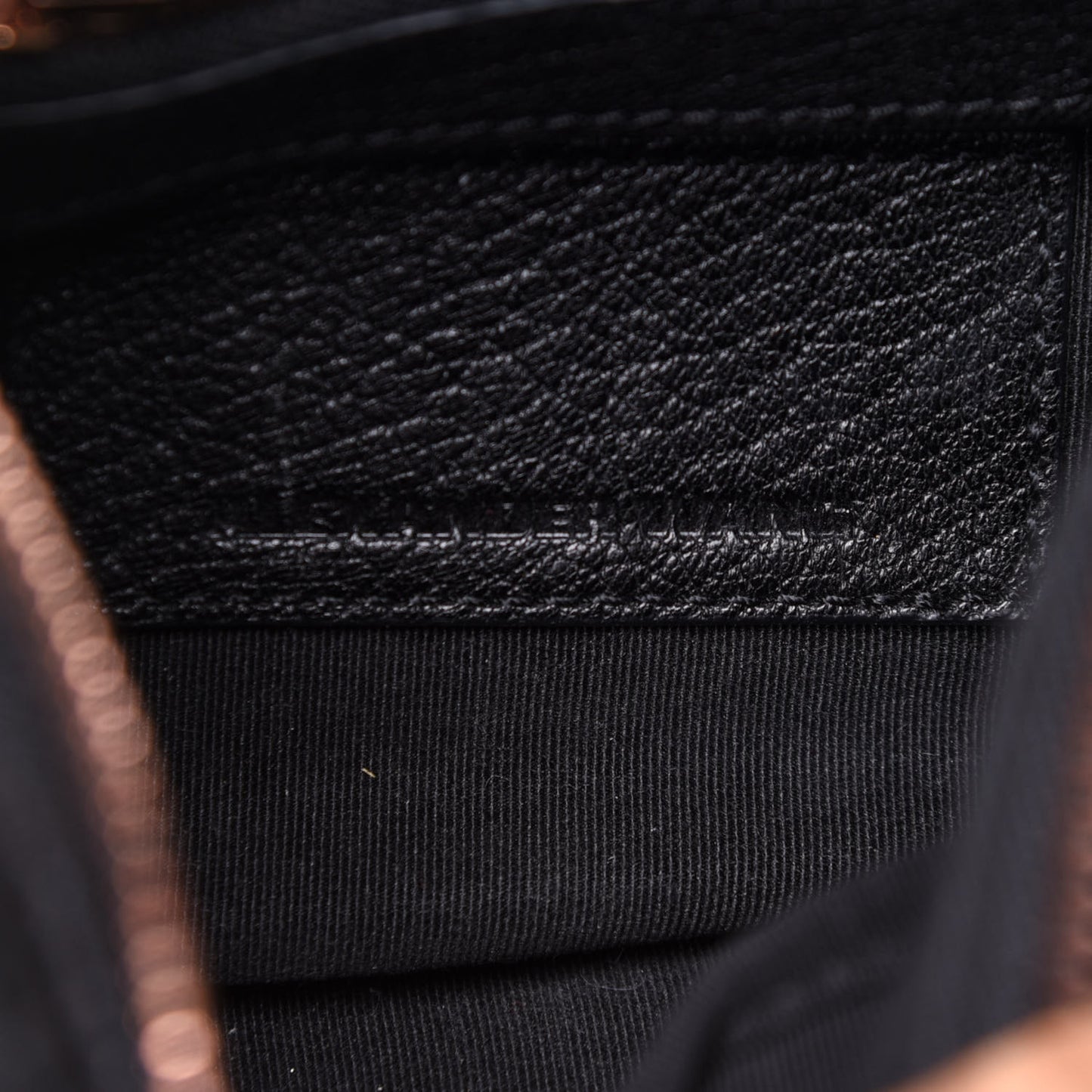 Pebbled Lambskin Mini Rockie Black Rose Gold Hardware