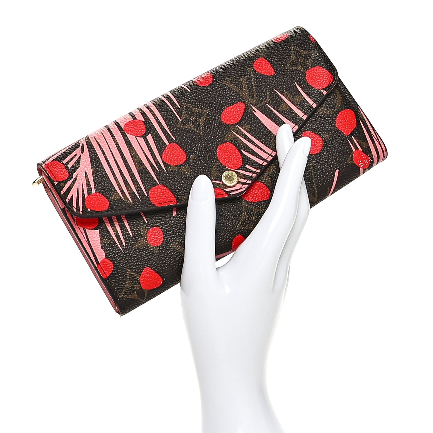 Monogram Jungle Dots Sarah Wallet Sugar Pink Poppy