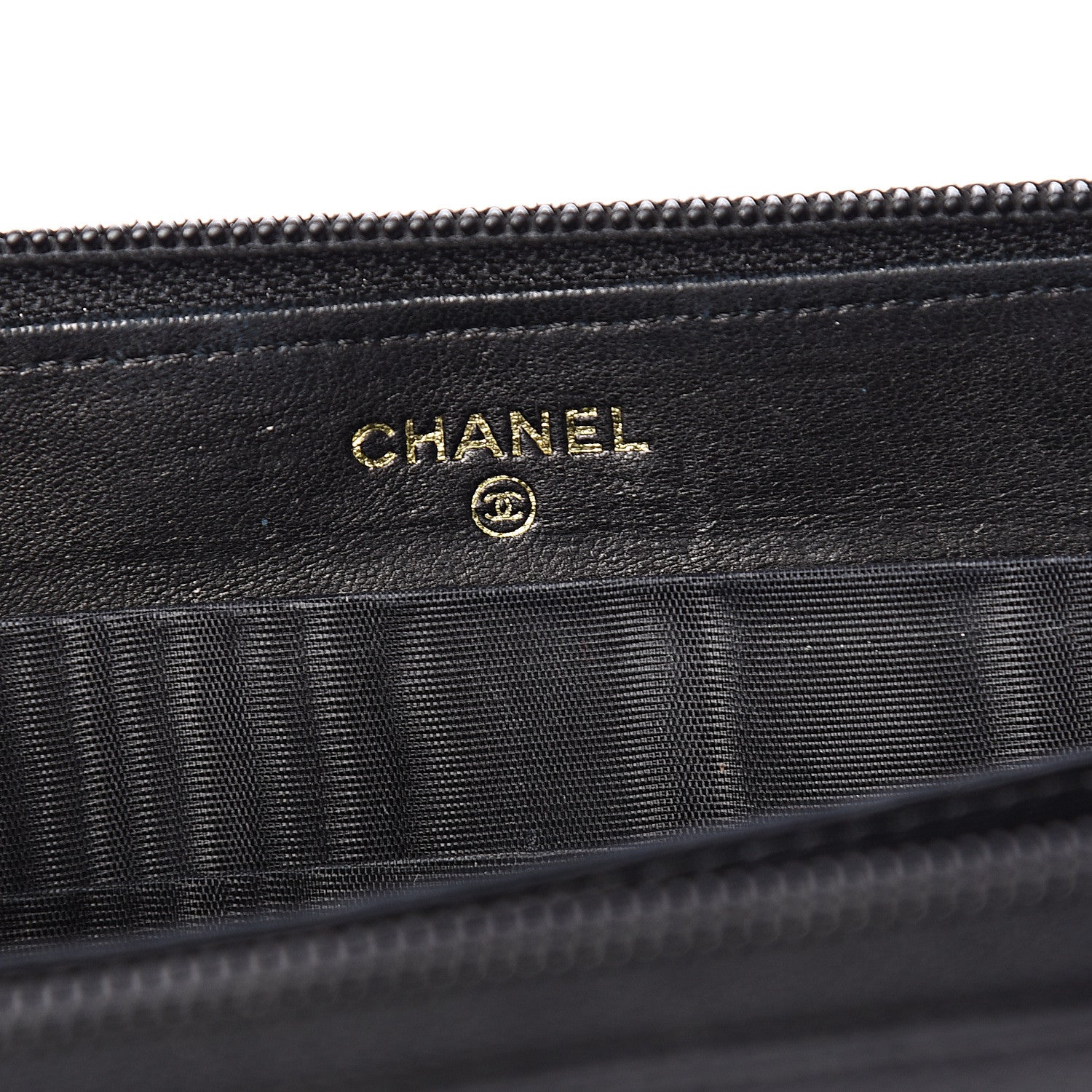 Chanel Caviar Timeless CC Large Gusset Zip Around Wallet Black 5 of 8