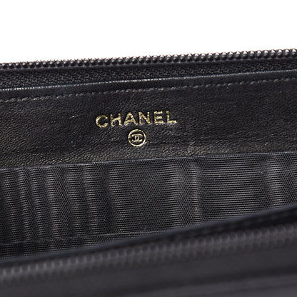 Chanel Caviar Timeless CC Large Gusset Zip Around Wallet Black 5 of 8