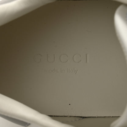 Gucci Calfskin Interlocking G Perforated Womens Ace Sneakers 35 White Grey Sky 6 of 10