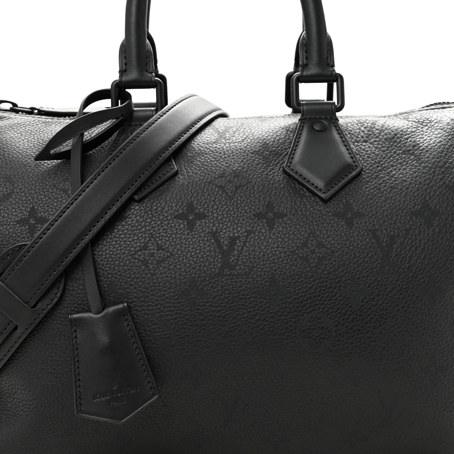Calfskin Monogram Speedy P9 Bandouliere 30 Ultra Black