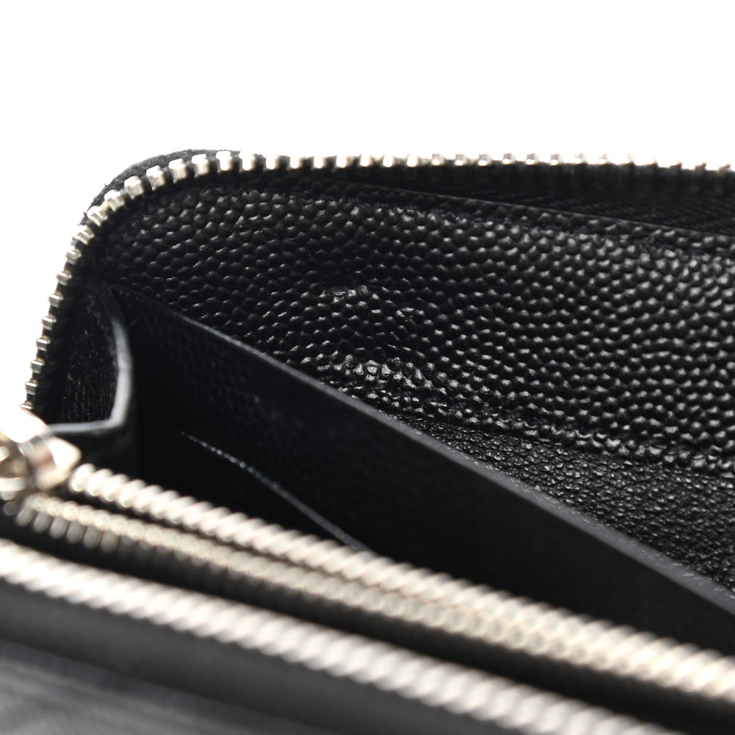 Grain De Poudre Matelasse Chevron Monogram Zip Around Wallet Black