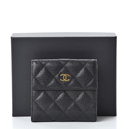 Chanel Caviar Quilted Compact French Flap Wallet Black 11 of 11