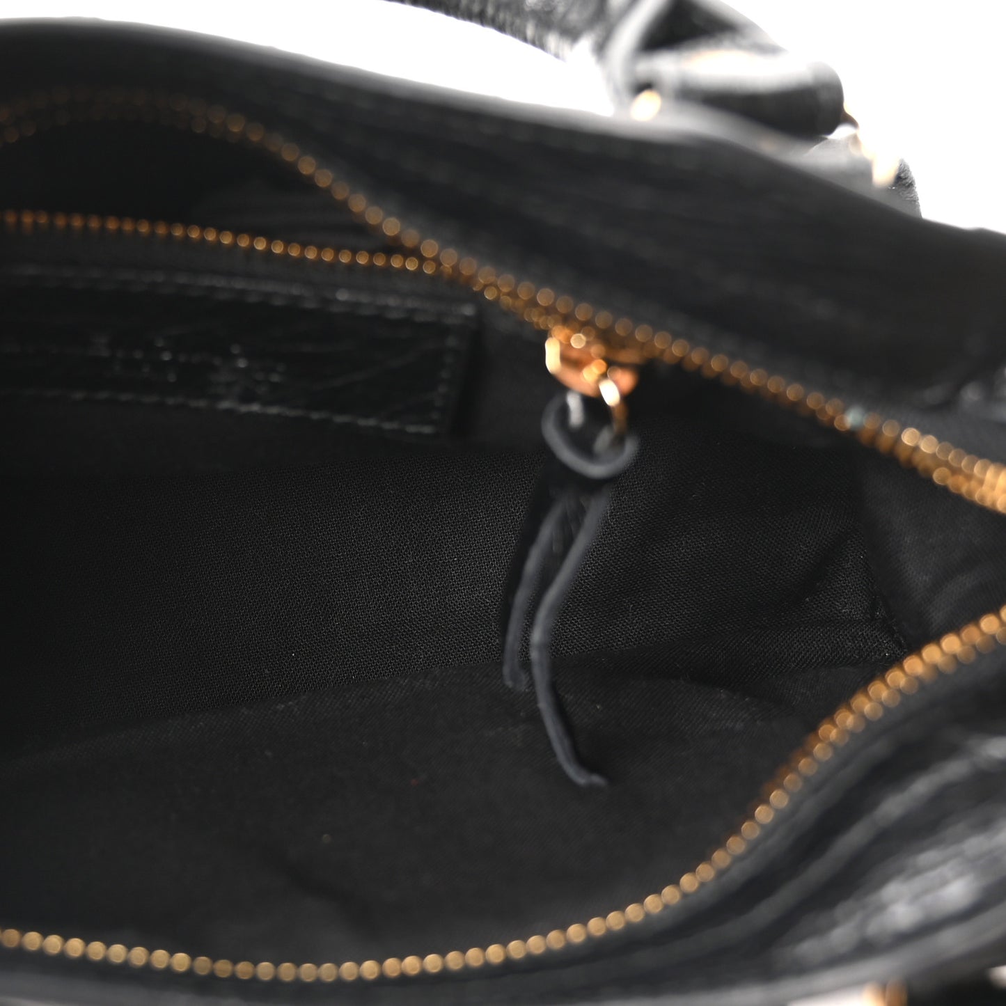 Agneau Classic Gold Hardware Mini City Black