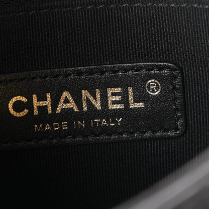 Chanel Lambskin Quilted Small Lacquered Chain Flap Black 6 of 10