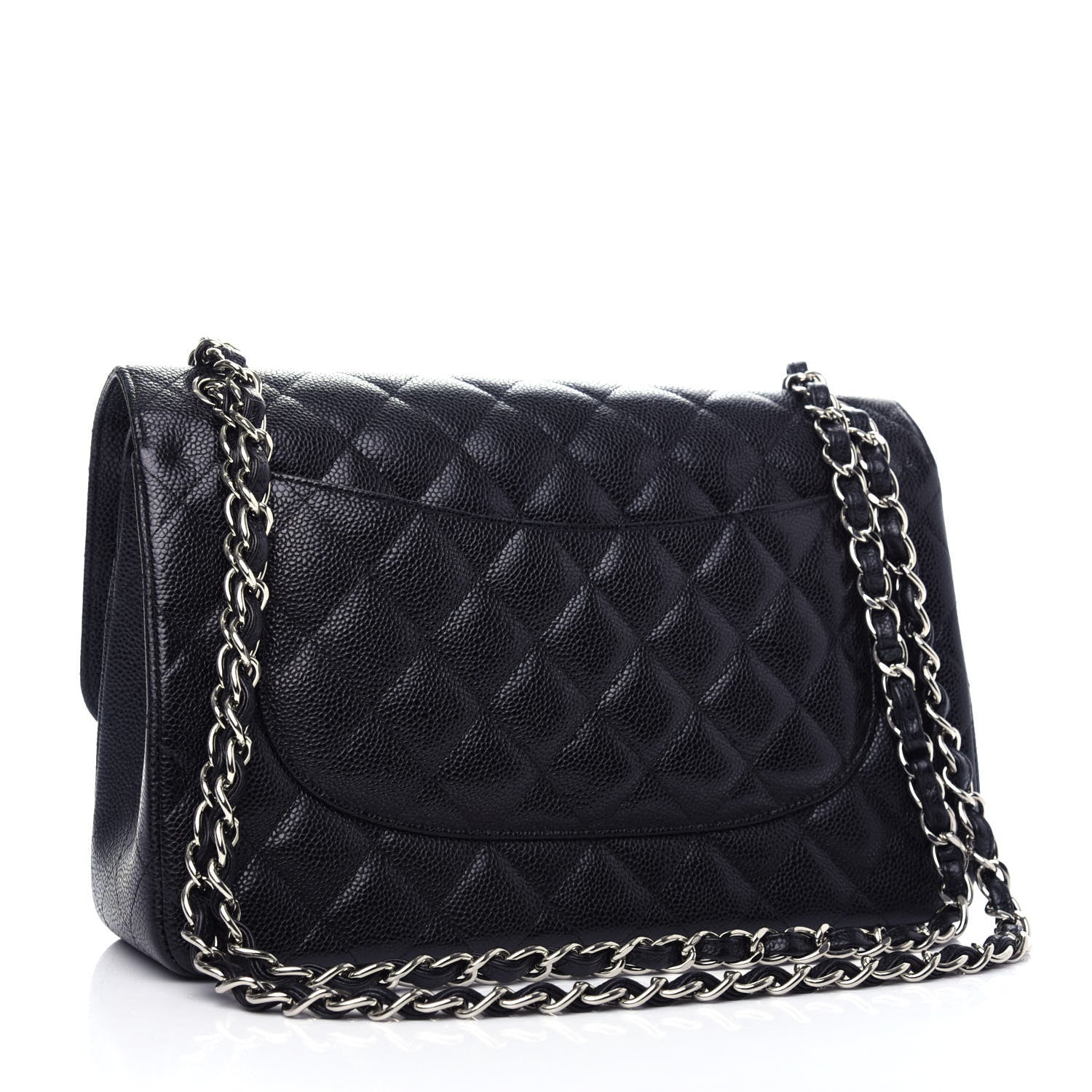 Chanel Caviar Quilted Jumbo Double Flap Black 3 of 11